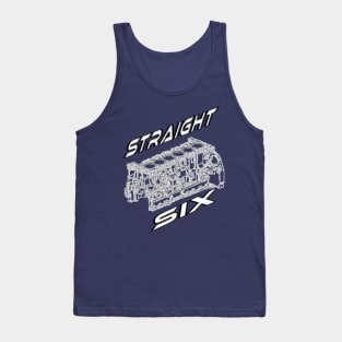 Engine Block Straight 6 (White) Tank Top